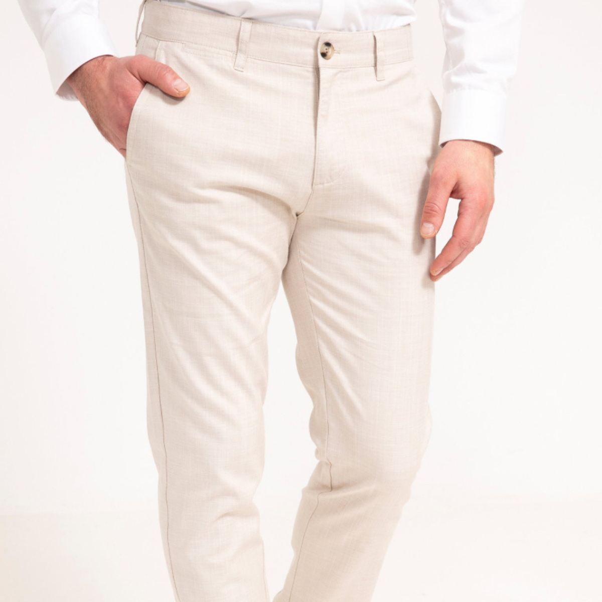 Pantalon chino creamy