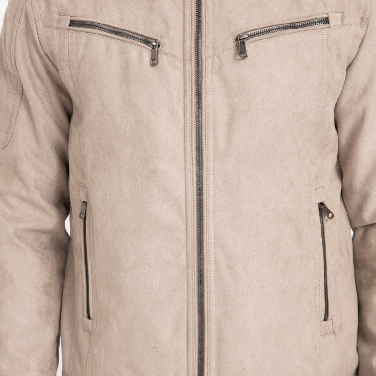 Blouson biker suede