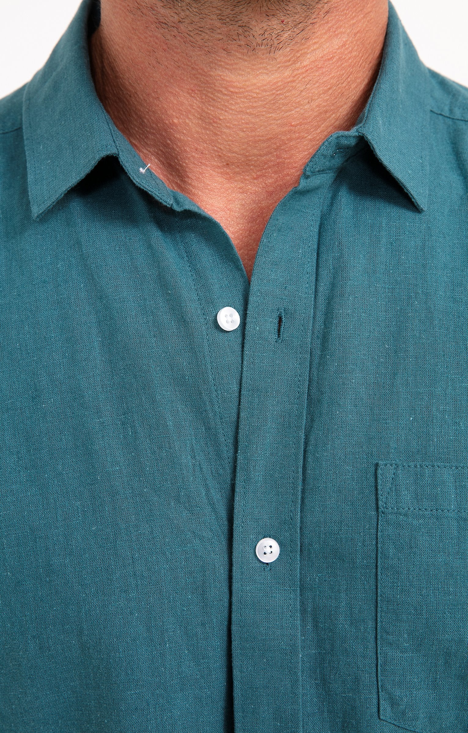 Chemise manches courtes unie Colin Pétrole