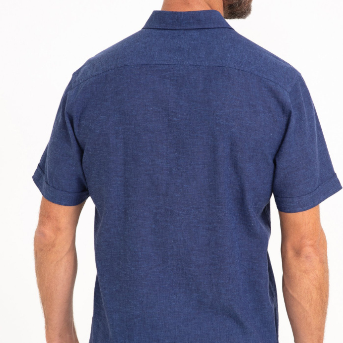 Chemise manches courtes unie Colin Bleu