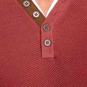 Pull col tunisien uni jerti Framboise