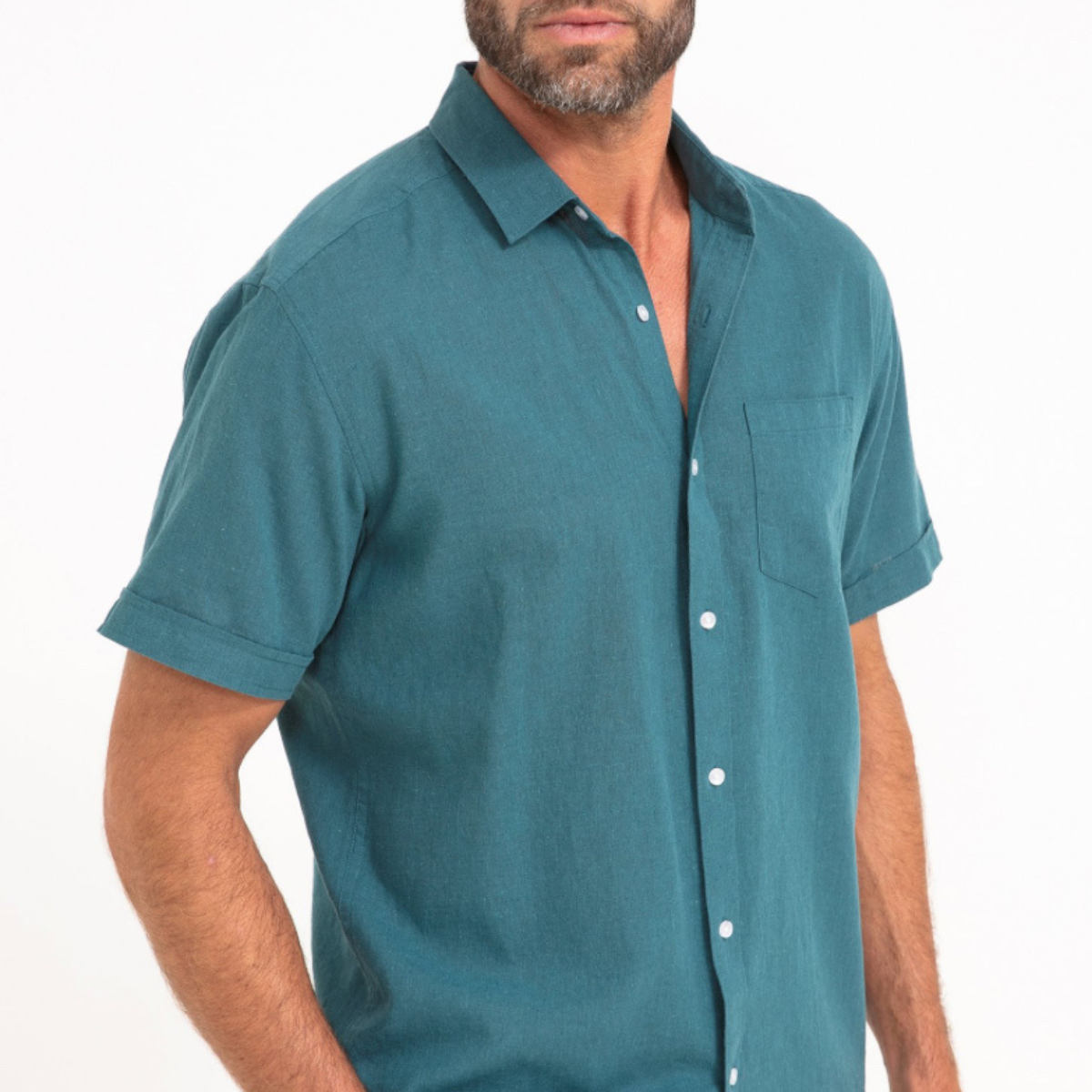 Chemise manches courtes unie Colin Pétrole