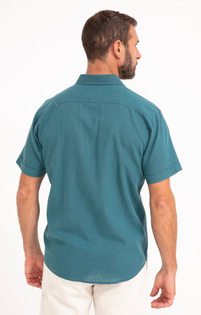 Chemise manches courtes unie Colin Pétrole