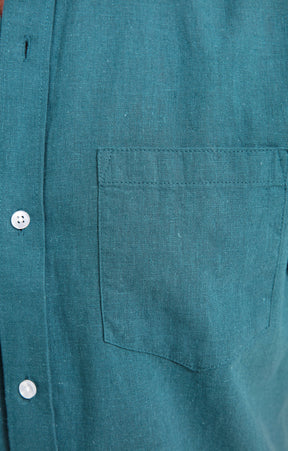 Chemise manches courtes unie Colin Pétrole